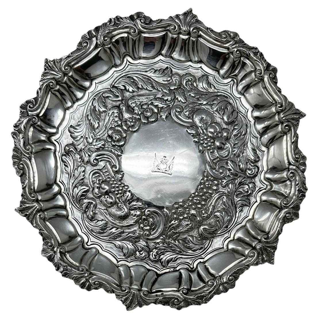 Bandeja para bebidas de plata de ley antigua irlandesa de Dublín William Nolan en venta