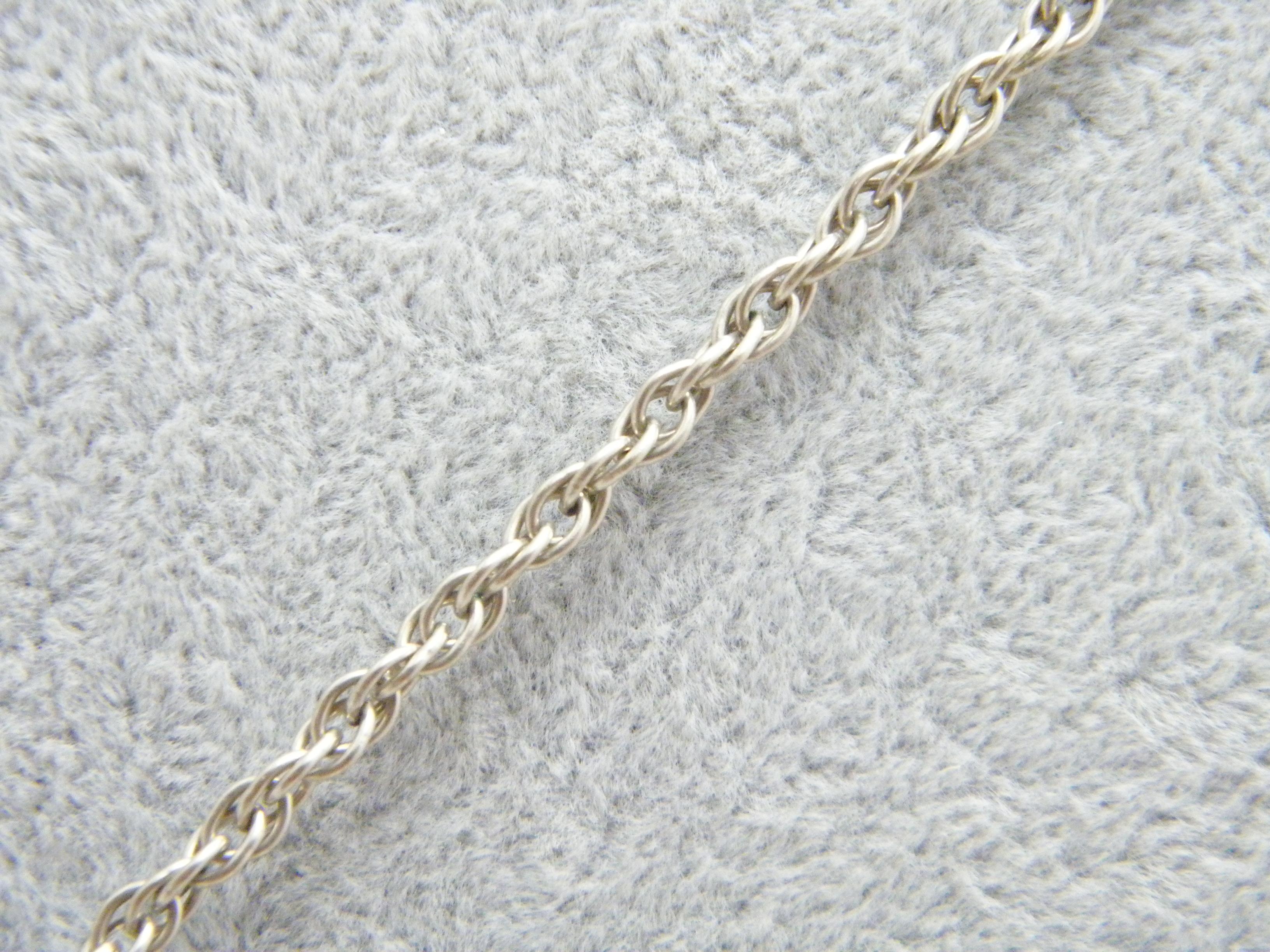 Antike antike Sterling Silber Halskette mit Pagodenanhänger aus Seil 925 22 Zoll im Angebot 2