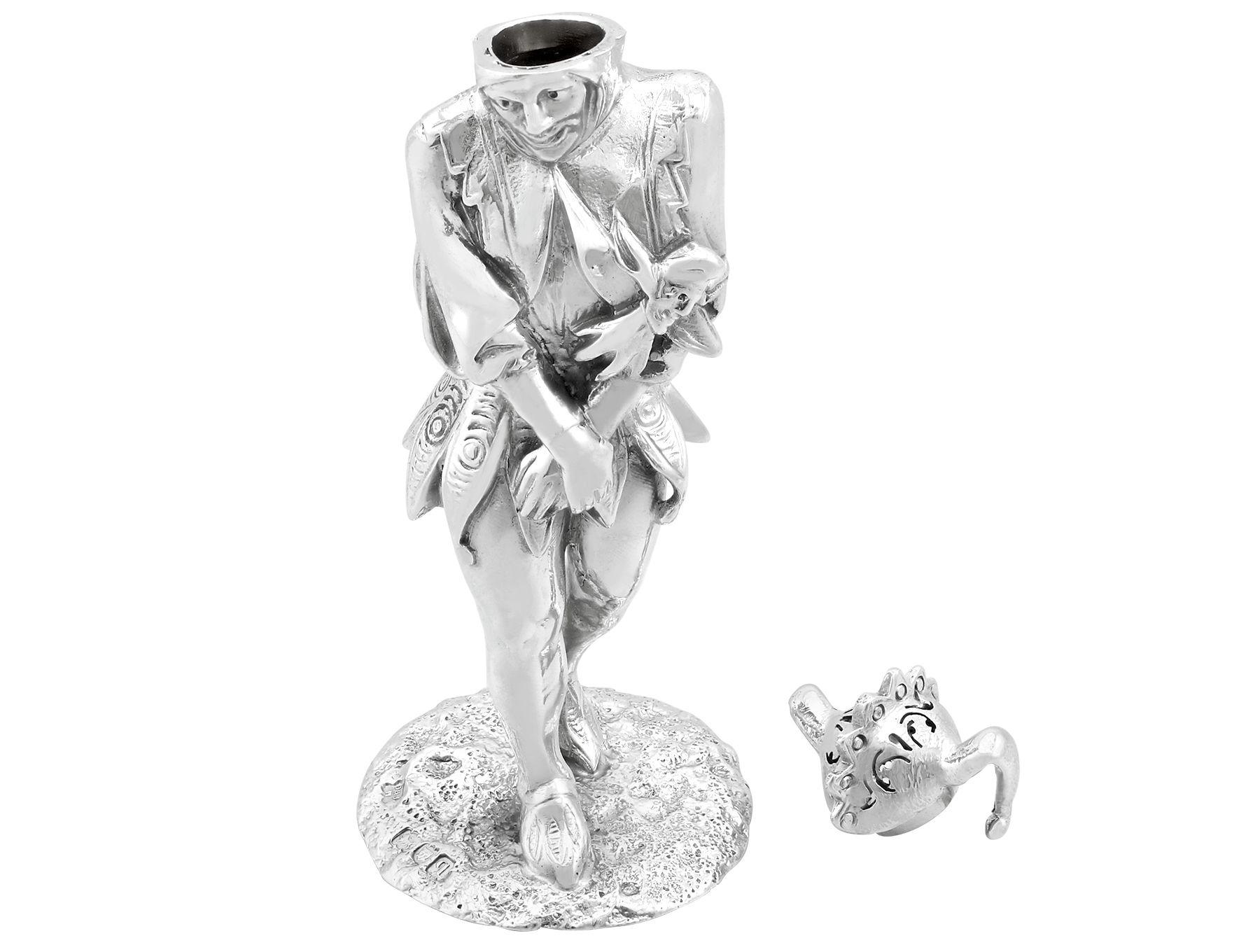 Antique Sterling Silver Jester Pepper For Sale 1