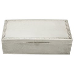 20th Century Antique Sterling Silver Jewelry Box 1928
