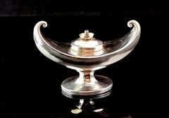 Antique sterling silver lamp form table lighter