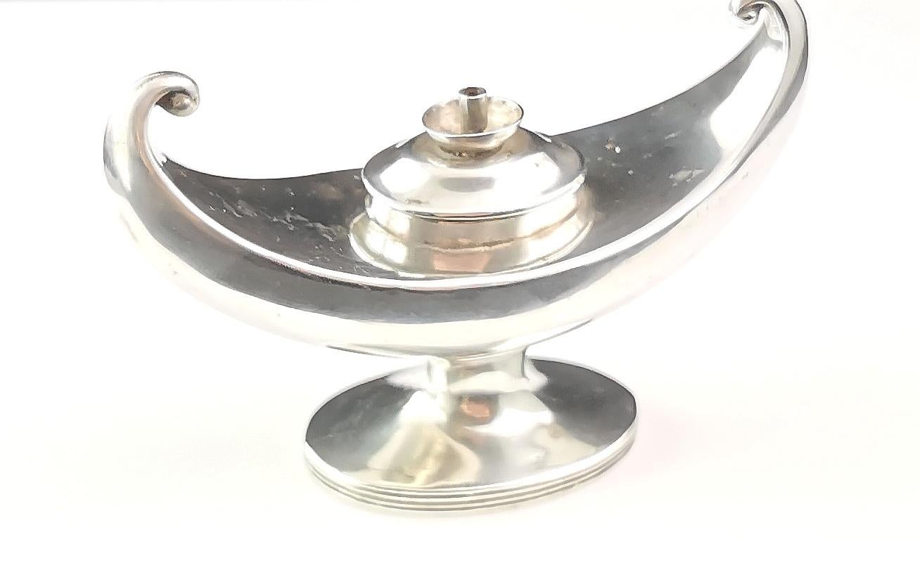Antique sterling silver lamp form table lighter For Sale 2