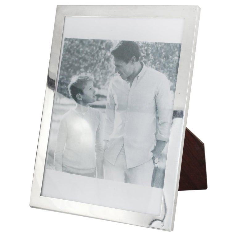 Antique Sterling Silver Large Picture Frame For Sale at 1stDibs