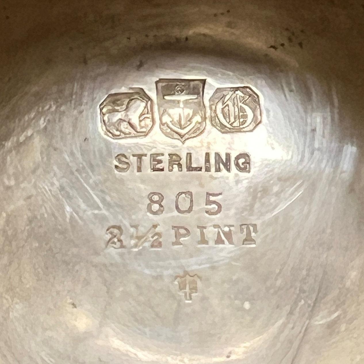 Antica Coppa d'amore in argento sterling di Gorham datata 1897 in vendita 3
