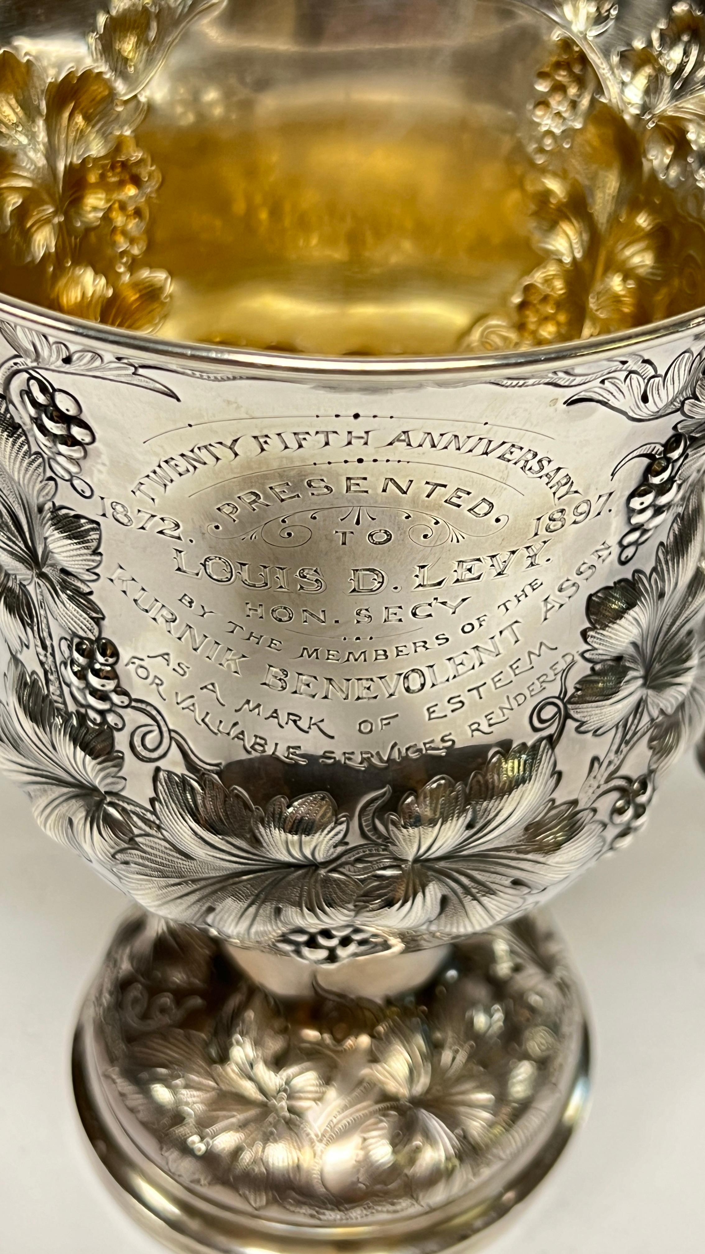 Americano Antica Coppa d'amore in argento sterling di Gorham datata 1897 in vendita