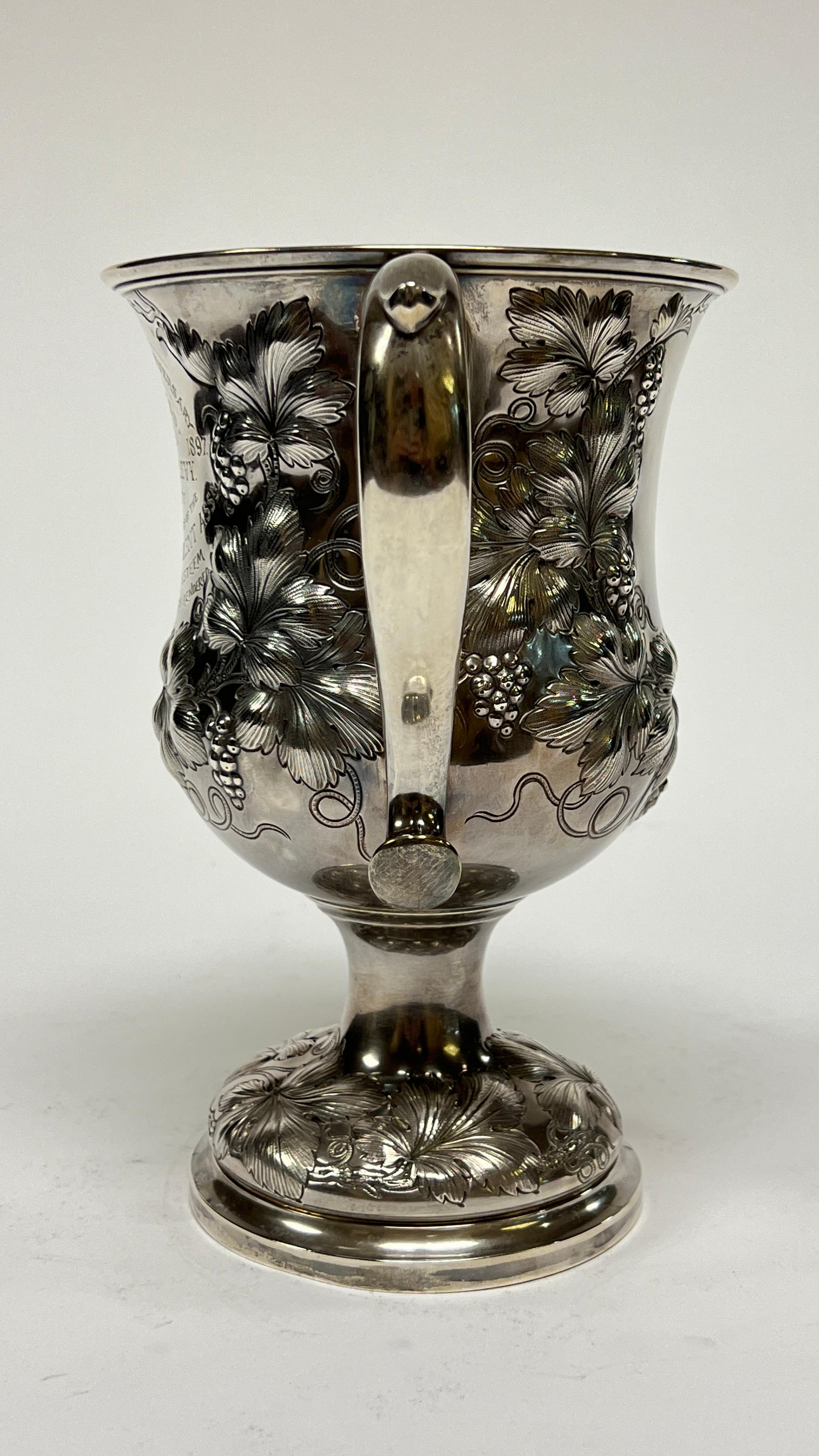 XIX secolo Antica Coppa d'amore in argento sterling di Gorham datata 1897 in vendita