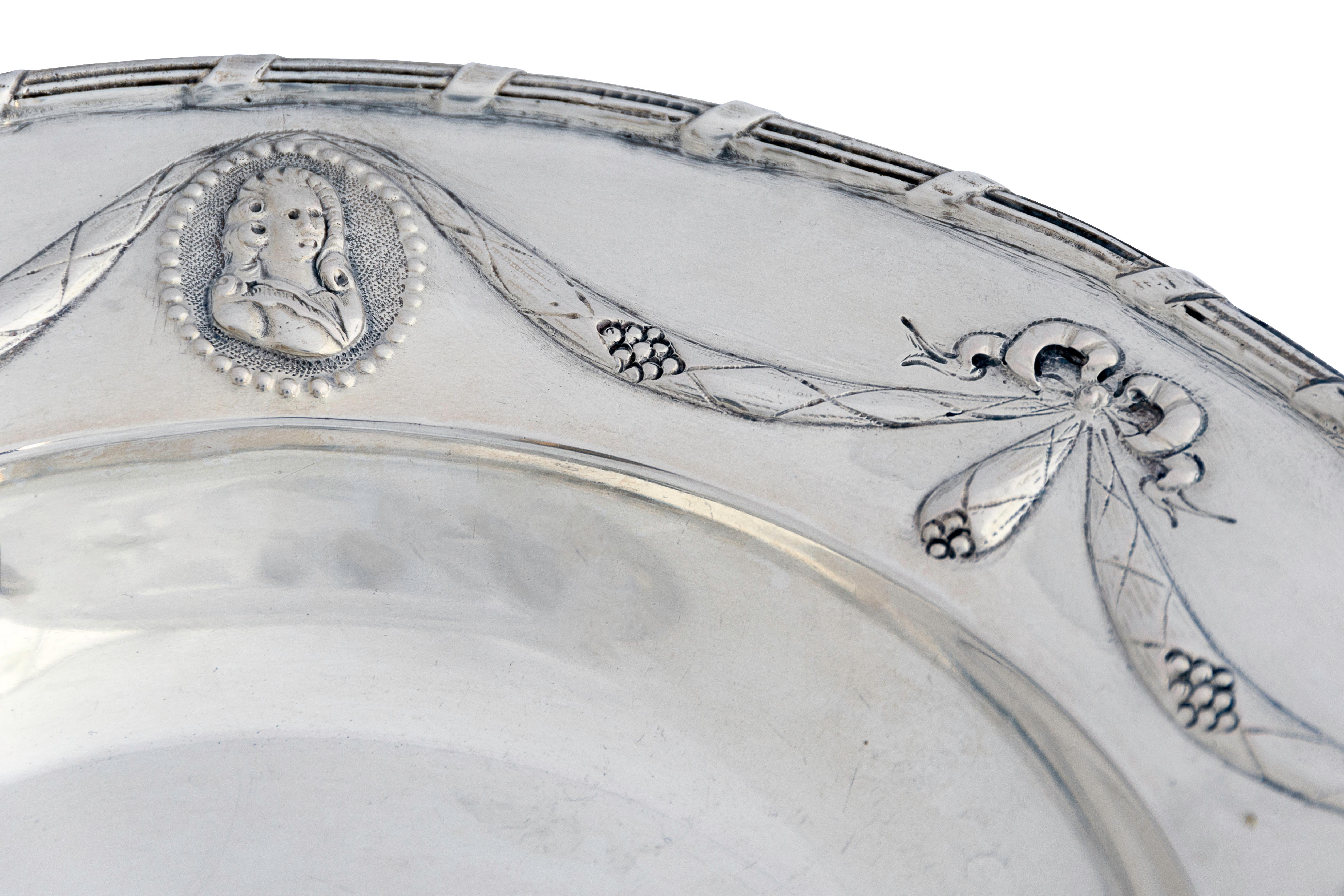 English Antique Sterling Silver Low Bowl