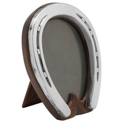 Antique Sterling Silver 'Lucky Horse Shoe' Photograph Frame - London 1907
