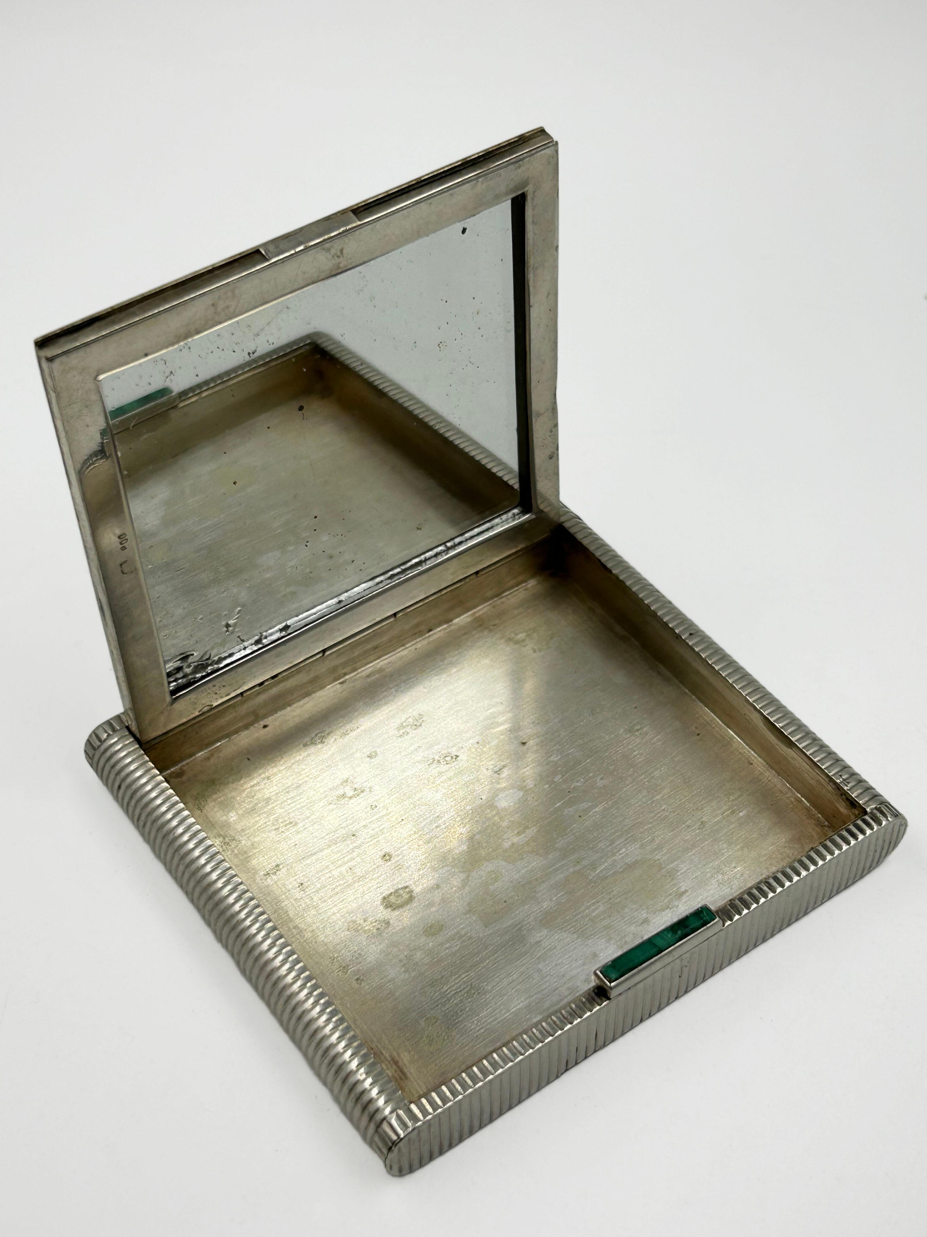 Antiker Schminkkasten aus Sterlingsilber (Englisch) im Angebot