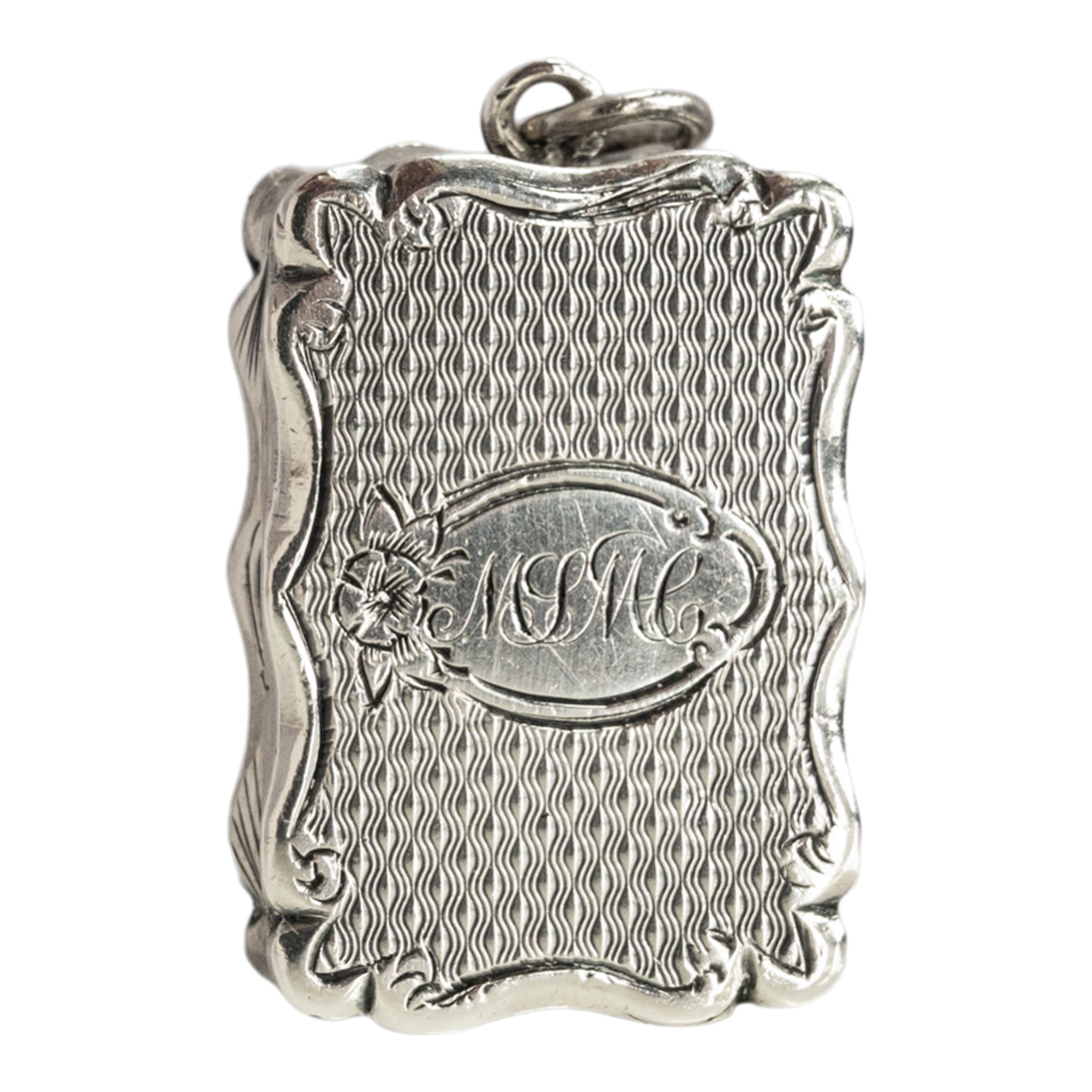 Antike Sterling Silber Miniatur Vinaigrette Medaillon James Fenton Birmingham  im Angebot 5