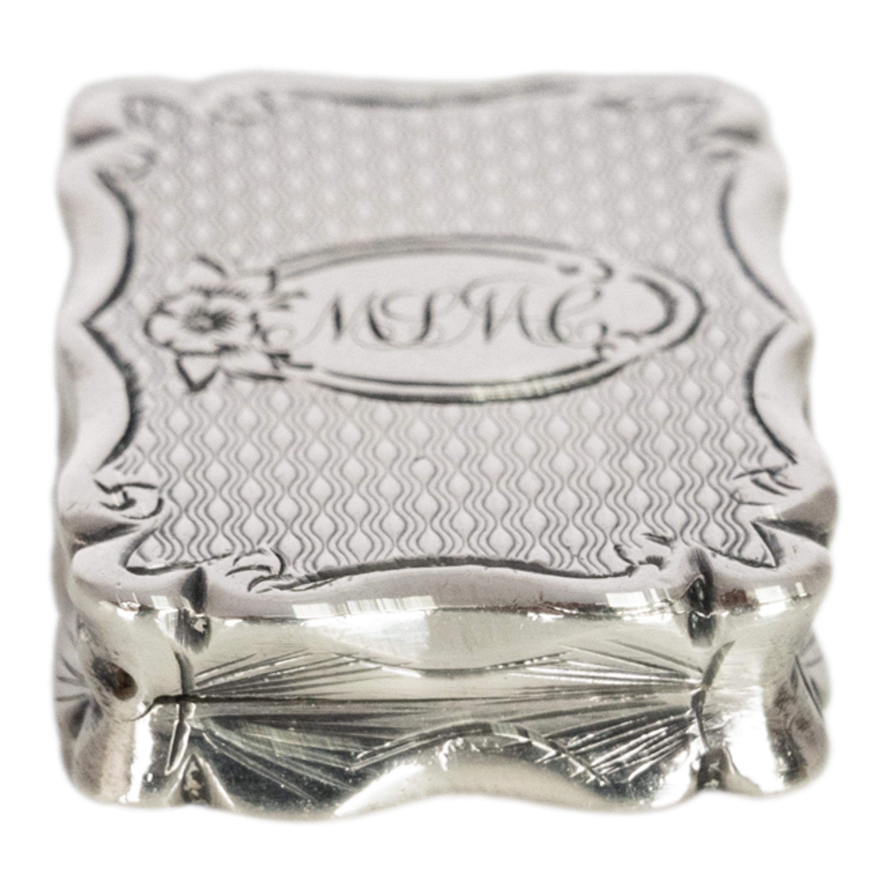 Antike Sterling Silber Miniatur Vinaigrette Medaillon James Fenton Birmingham  im Angebot 6
