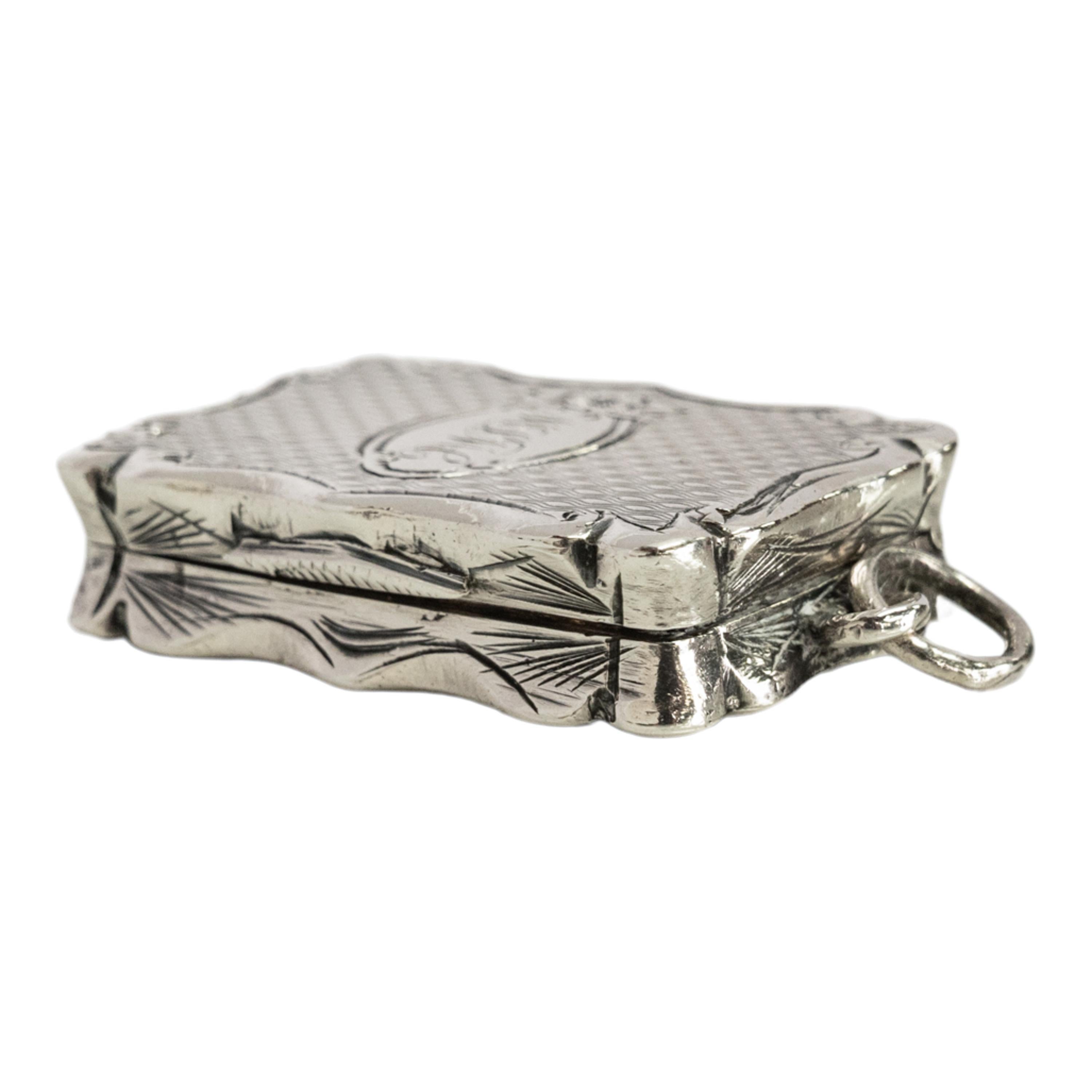 Antike Sterling Silber Miniatur Vinaigrette Medaillon James Fenton Birmingham  im Angebot 7