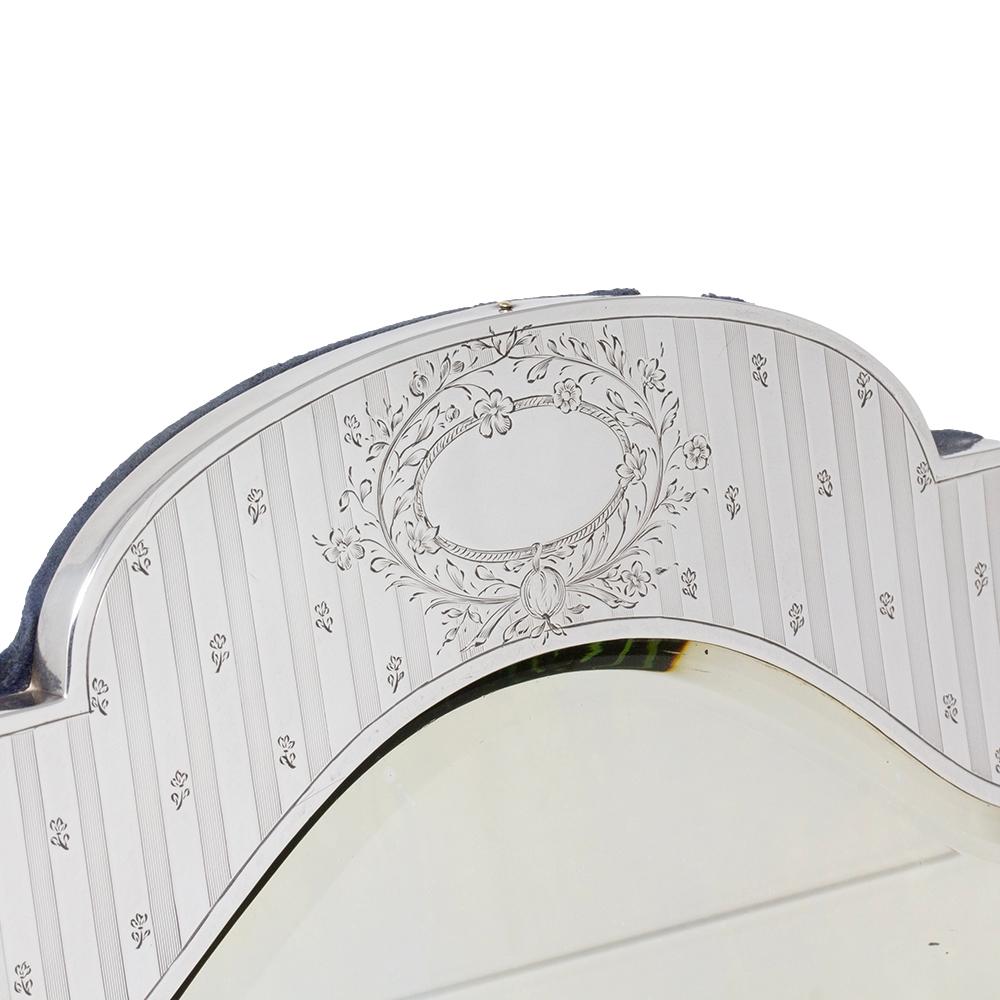 Miroir ancien en argent sterling par William Comyns en vente 2
