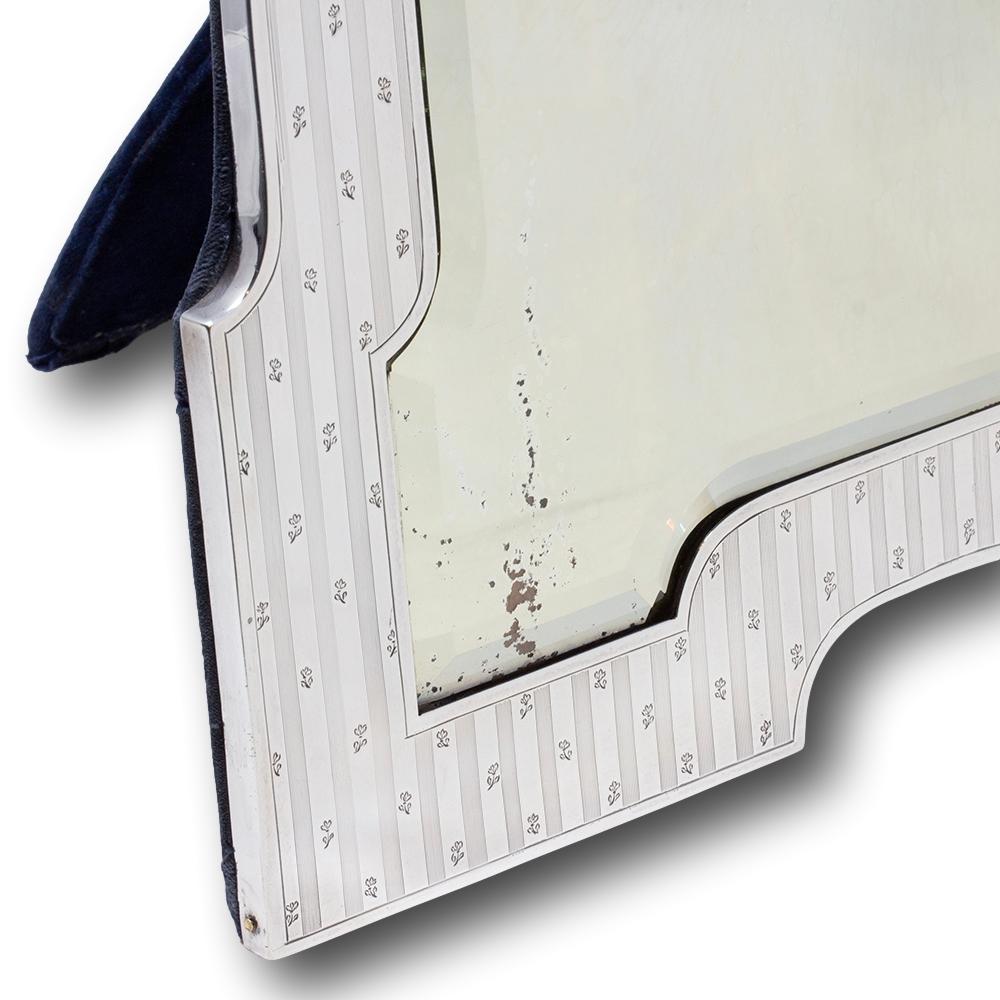 Argent Miroir ancien en argent sterling par William Comyns en vente