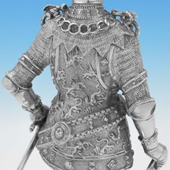 Antique Sterling Silver Models of King Arthur & Maria Bianca Sforza, 1911