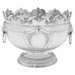 Antique Sterling Silver Montieth Bowl - Chester 1911 - Centrepiece Bowl