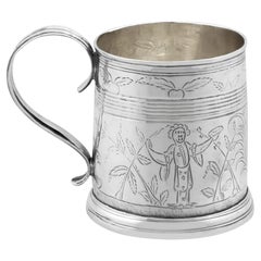 Tazza antica in argento sterling
