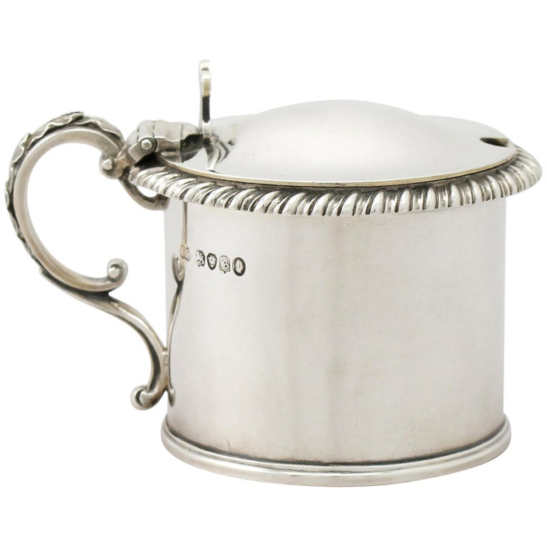 Antique Sterling Silver Mustard Pot For Sale at 1stdibs