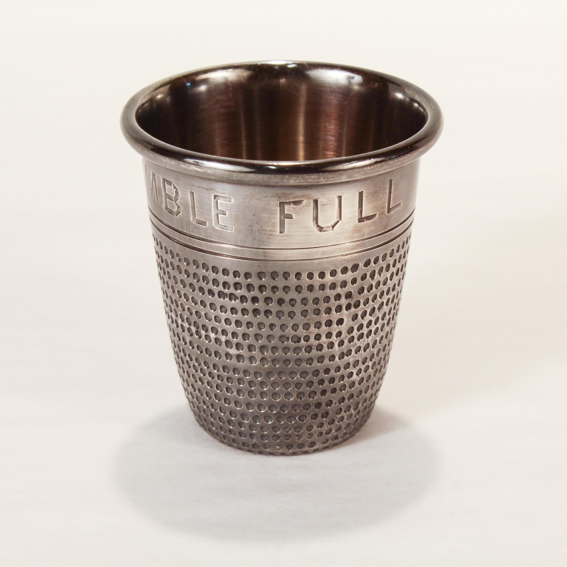 only a thimble full shot glass