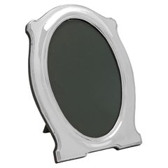 Antique Sterling Silver Oval Photograph Frame, Birmingham, 1916