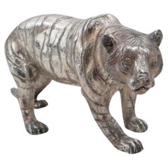 Magrino Sterling Silver Over Resin Bengal Tiger Figurine