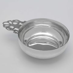 Antique Sterling Silver Pair Of 'Bleeding Bowls' - James II Design - London 1893