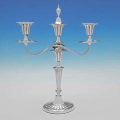 Paire de candélabres anciens en argent sterling, Sheffield, 1912