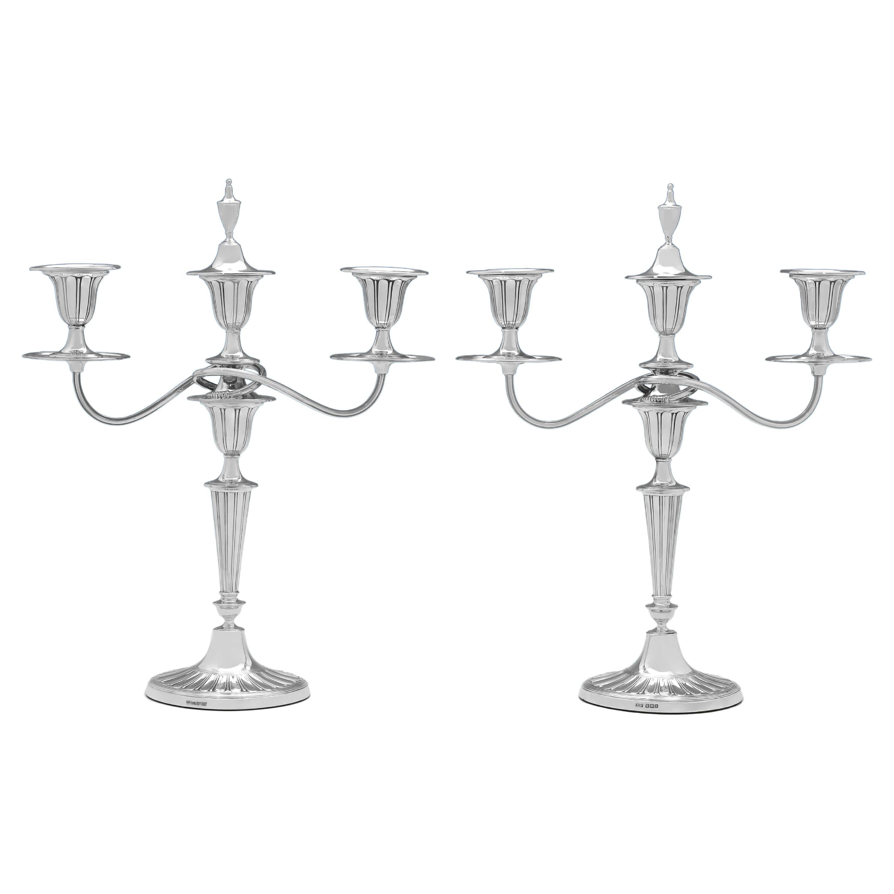Antique Edwardian Sterling Silver Candelabra at 1stDibs