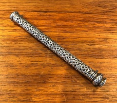 Antico astuccio per sigari Panatella Cigarillo in argento Sterling dei Fratelli Unger