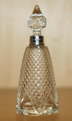 ANTICA BOTTIGLIA DI PROFUMO IN ARGENTO STERLINGO CON CRISTALLO TAGLIATO LOVELY CRAFTSMANSHiP