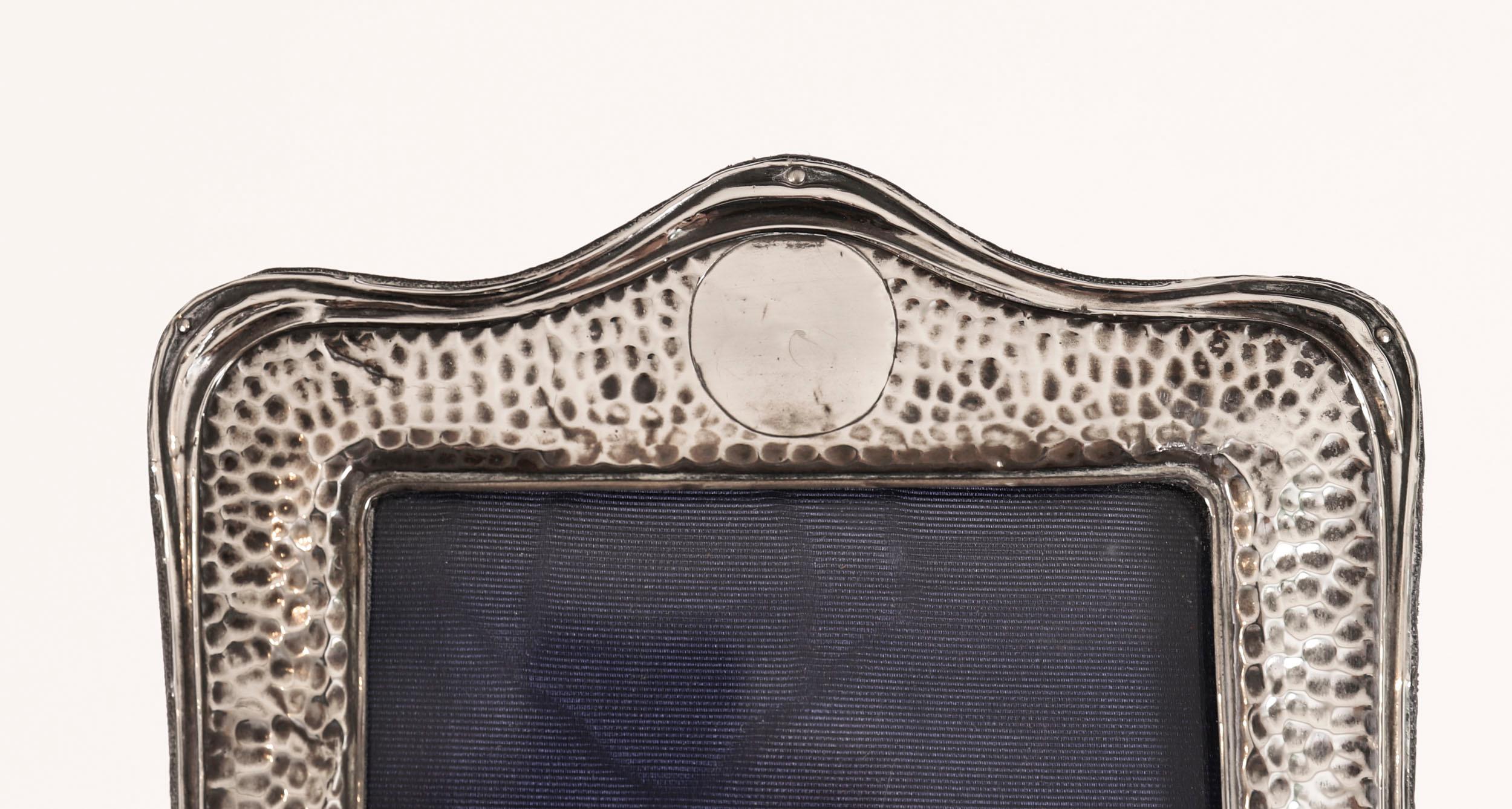 English Antique Sterling Silver Photo Frame Henry Mathews Birmingham 20th Century For Sale