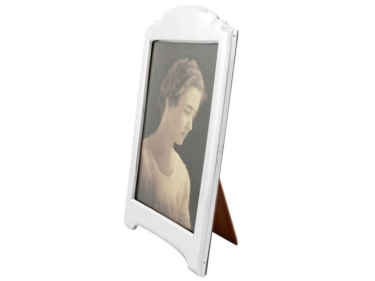 British Antique Sterling Silver Photograph Frame For Sale