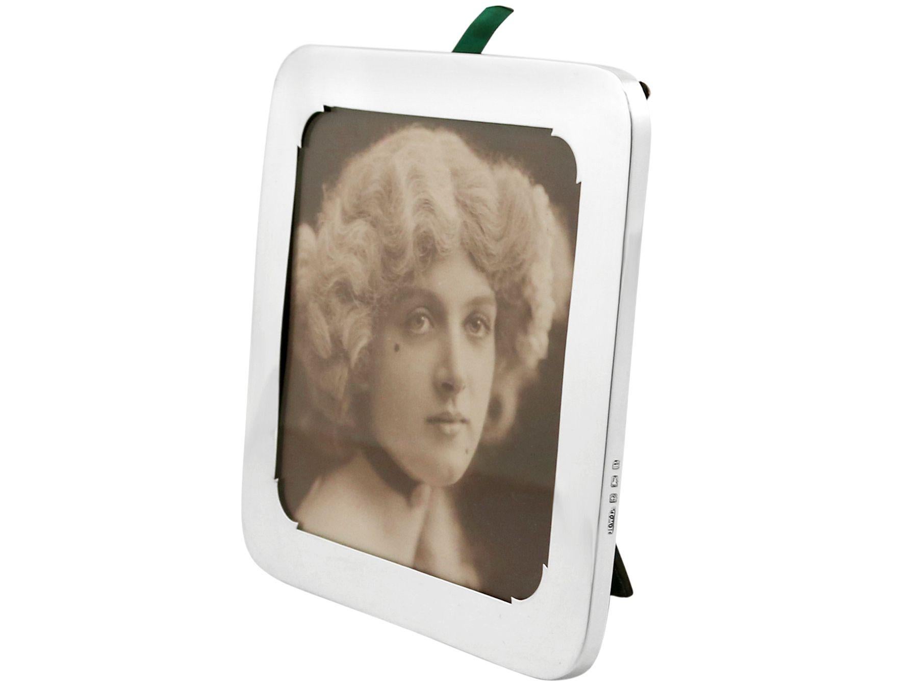 English Antique Sterling Silver Photograph Frame For Sale