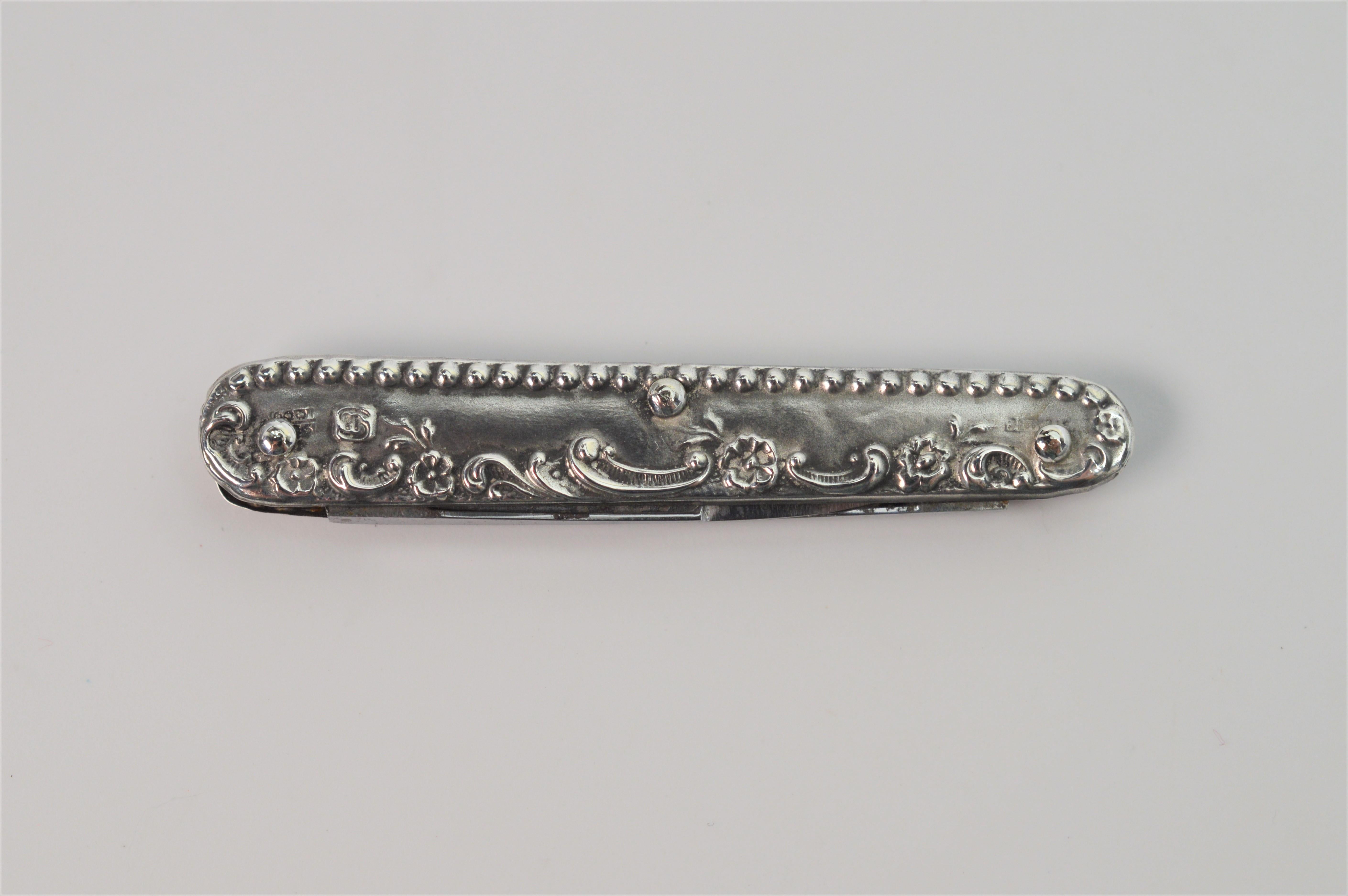 antique silver pocket knife