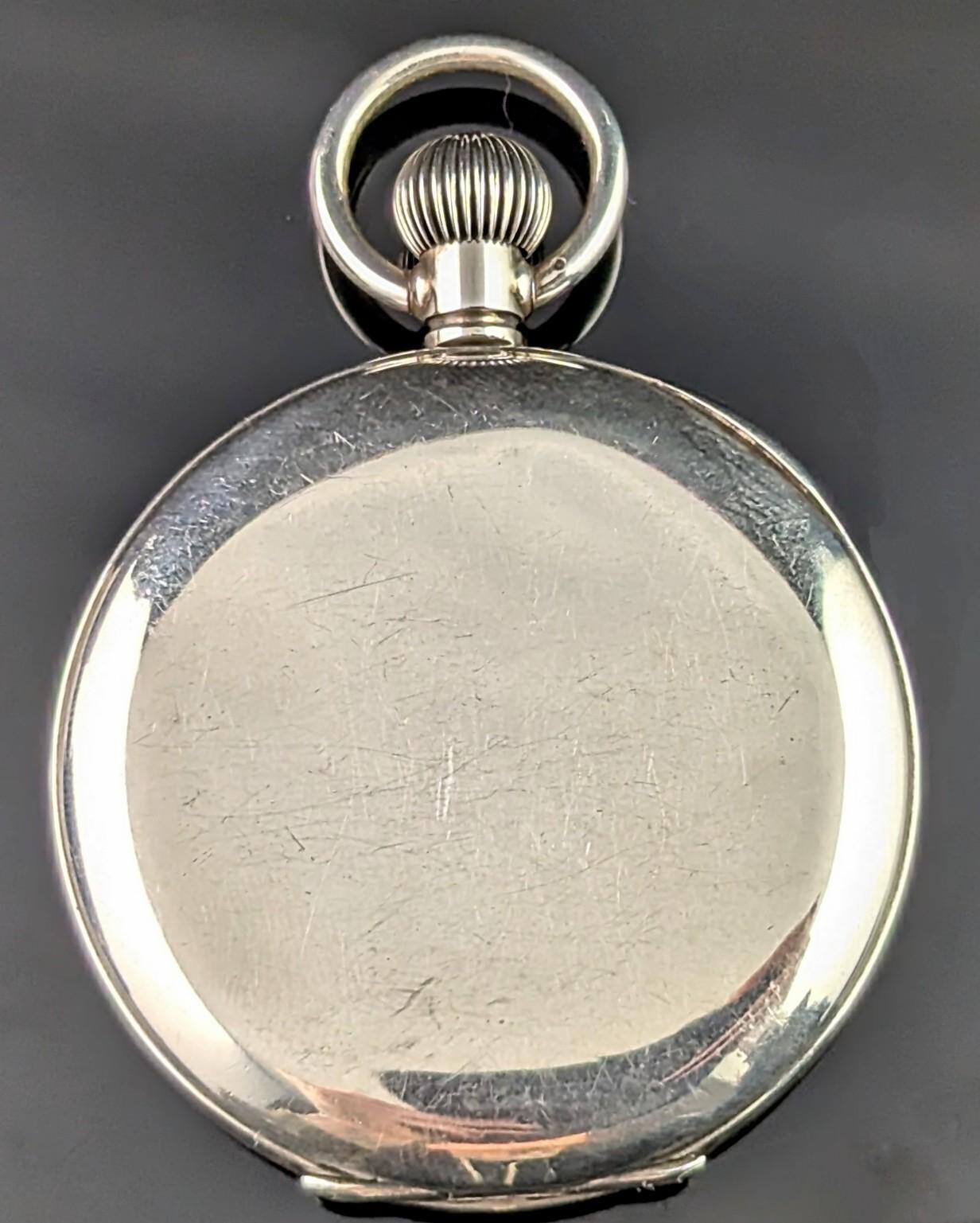 De los hombres Antiguo reloj de bolsillo de plata de ley, Art Déco en venta