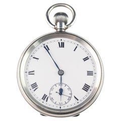 Antico orologio da tasca in argento Sterling, Art Déco