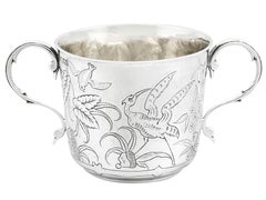 Lambert & Co. Herbert Charles Lambert Porringer antico in argento sterling