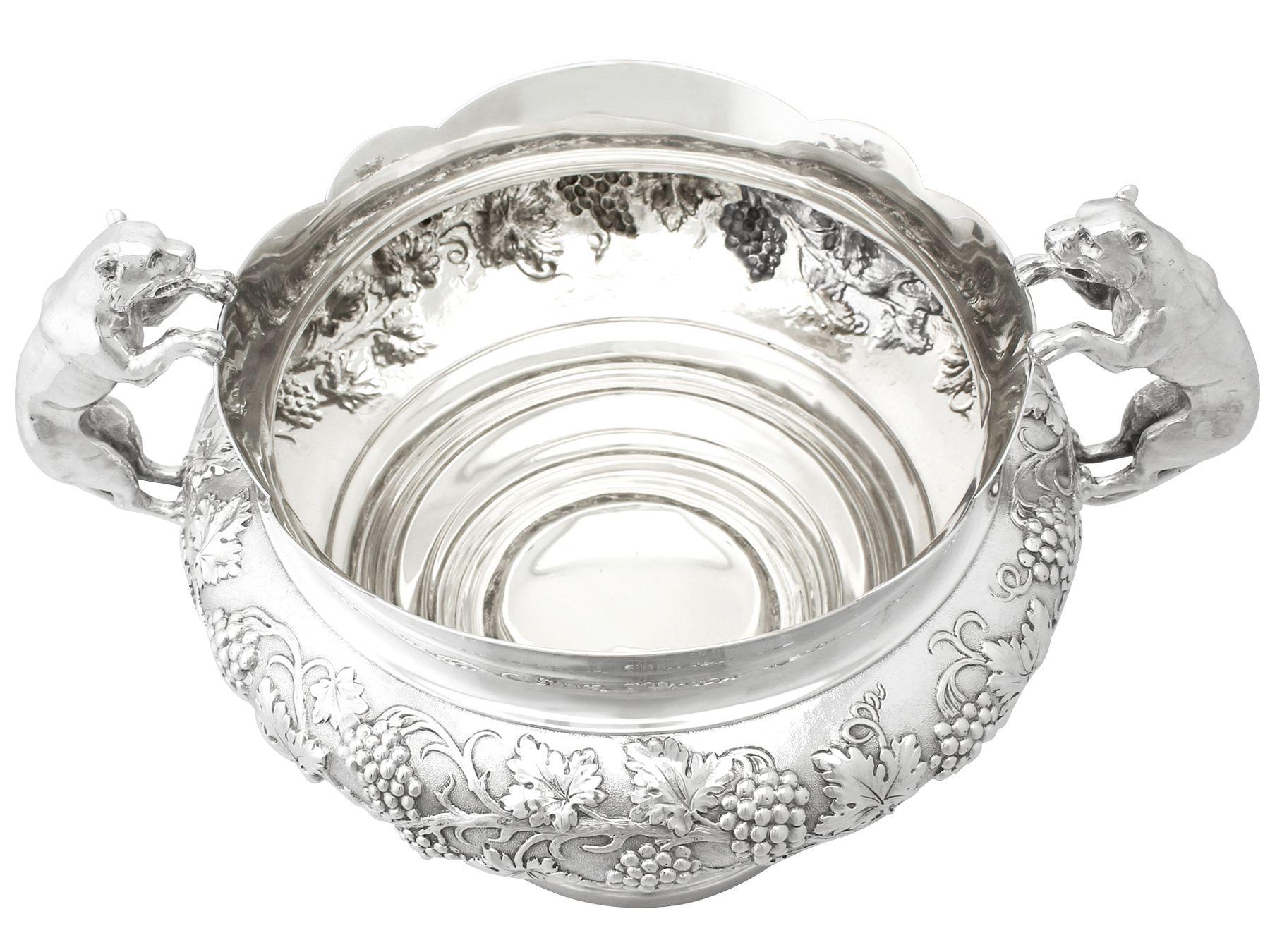 Frank Hyams Ltd Antique Sterling Silver Presentation Bowl In Excellent Condition In Jesmond, Newcastle Upon Tyne