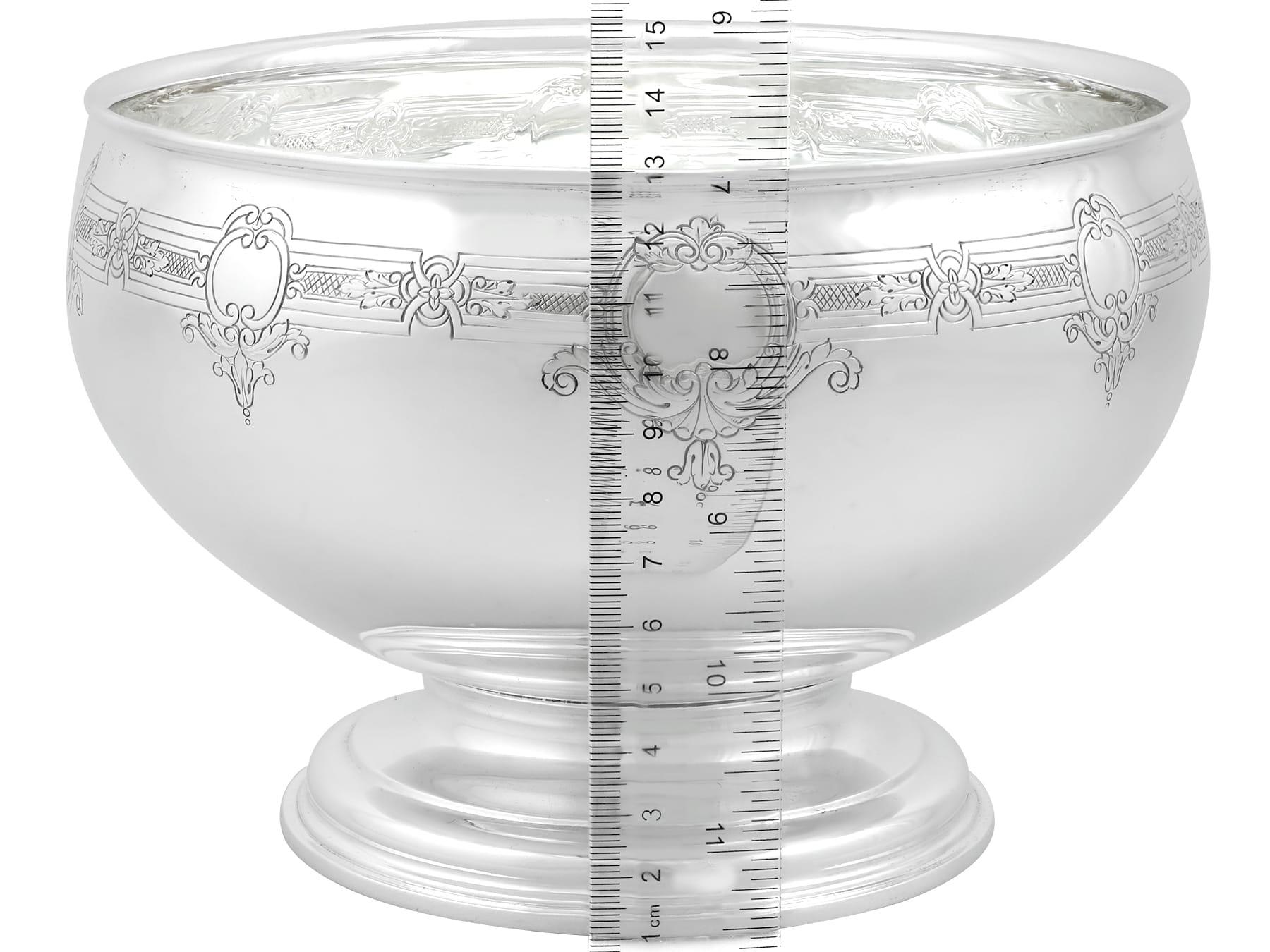 1920s Sterling Silver Presentation Bowl For Sale 1