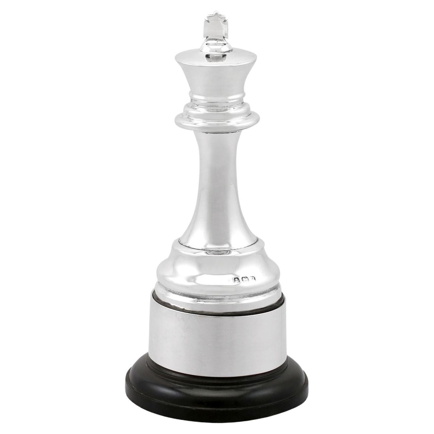 George V Sterling Silver Presentation Chess Trophy For Sale