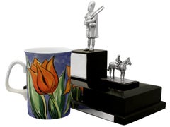 Trofeo / Centro de Mesa Vintage Isabel II de Plata de Ley