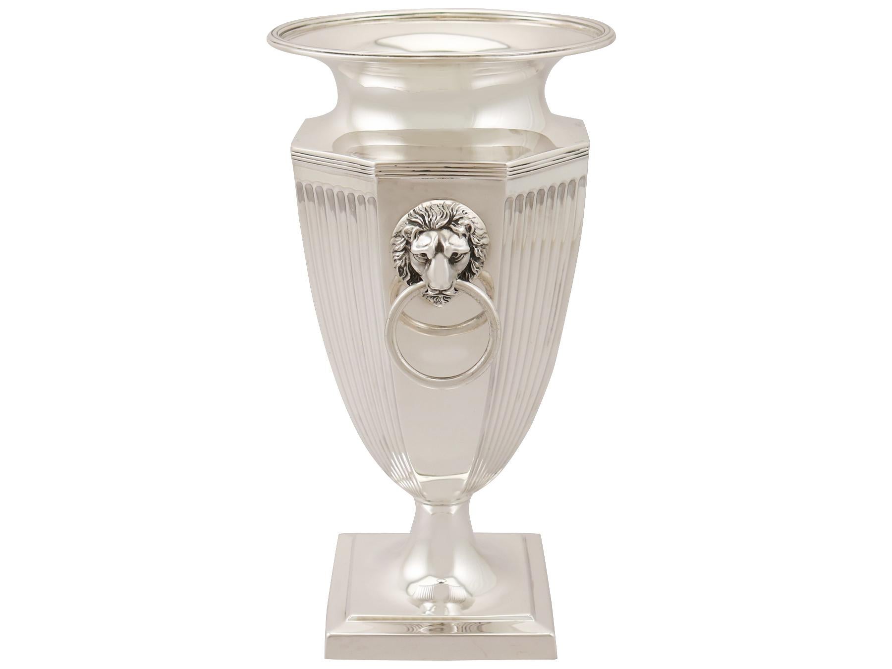 Early 20th Century Antique Sterling Silver Presentation Vase