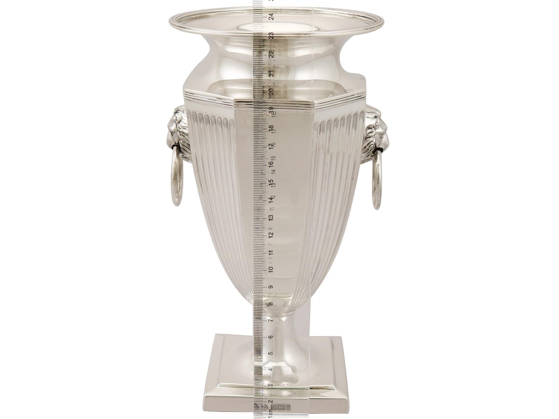 Antique Sterling Silver Presentation Vase 4