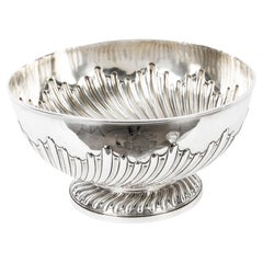 Antique Sterling Silver Punch Bowl Walter Barnard 1892 19th C