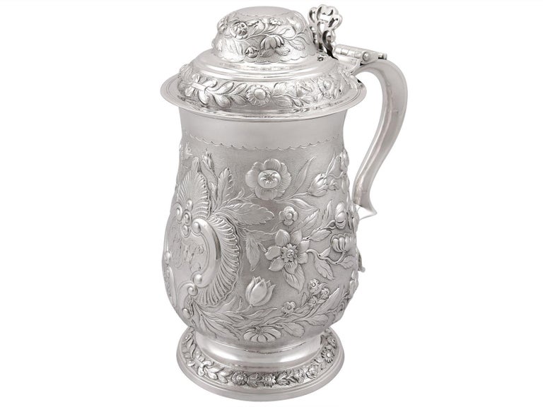 Antique Sterling Silver Quart and a Half Tankard, 1820 In Excellent Condition For Sale In Jesmond, Newcastle Upon Tyne