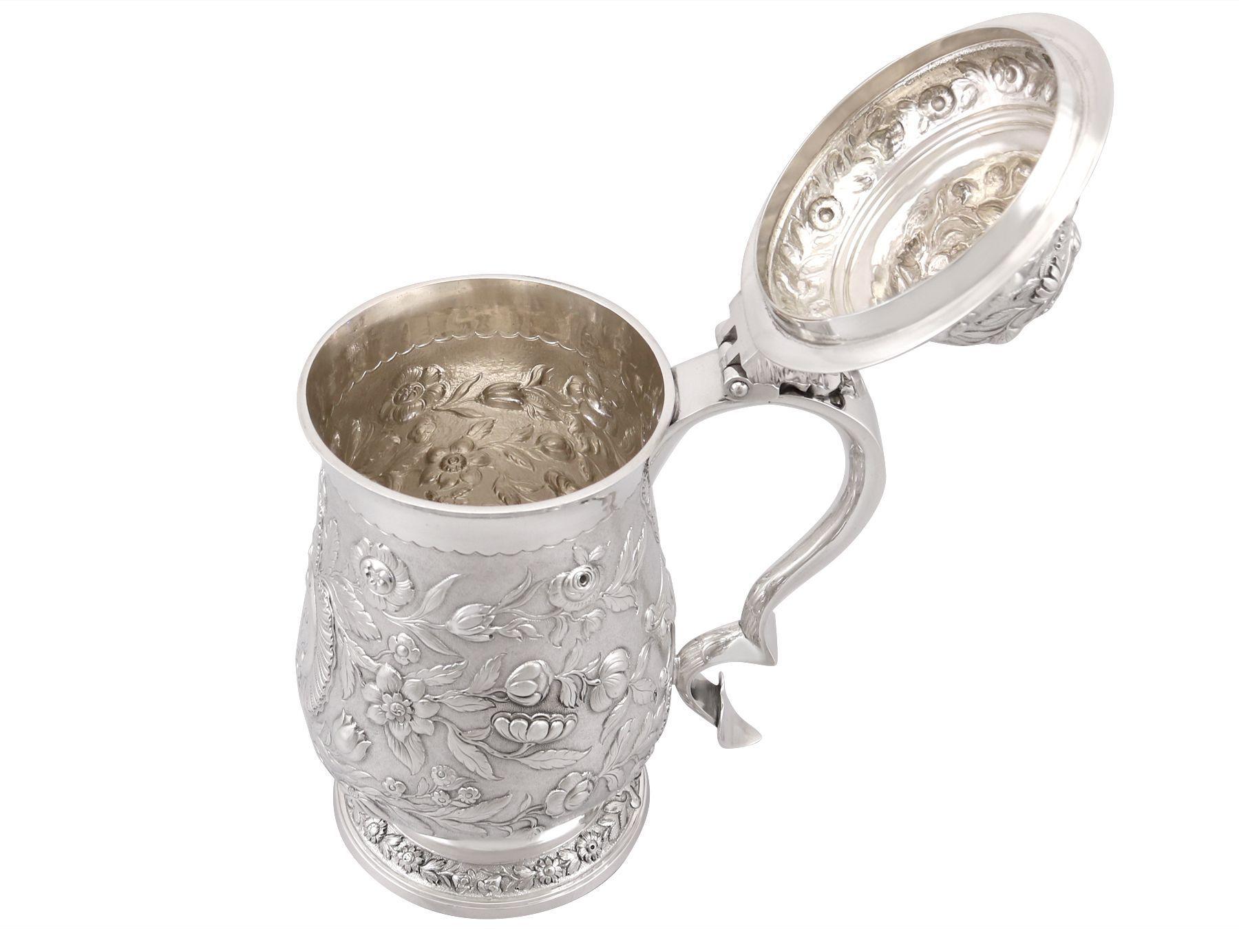 Antique Sterling Silver Quart and a Half Tankard, 1820 For Sale 2