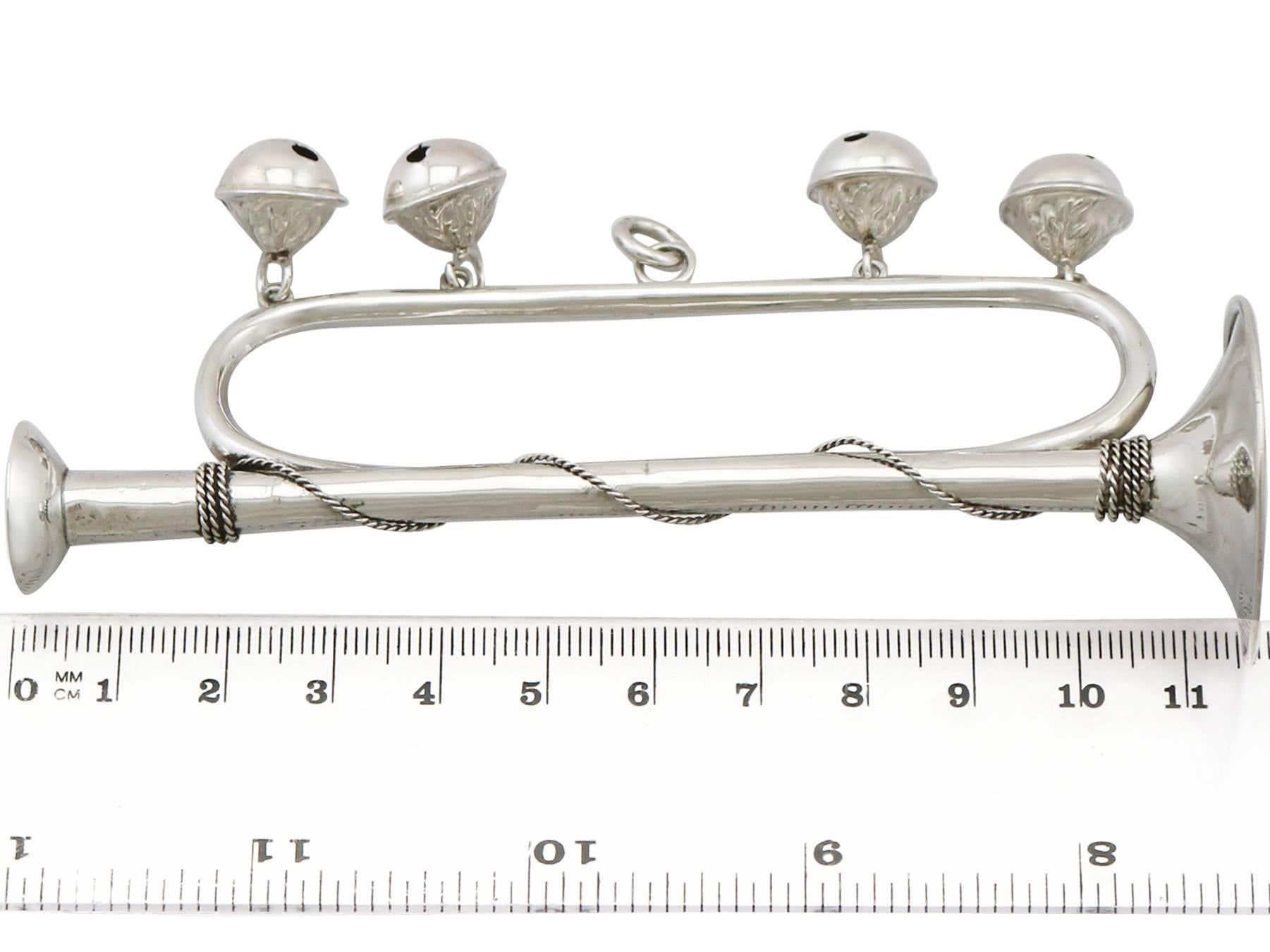 Antique Sterling Silver Rattle, 1900 2