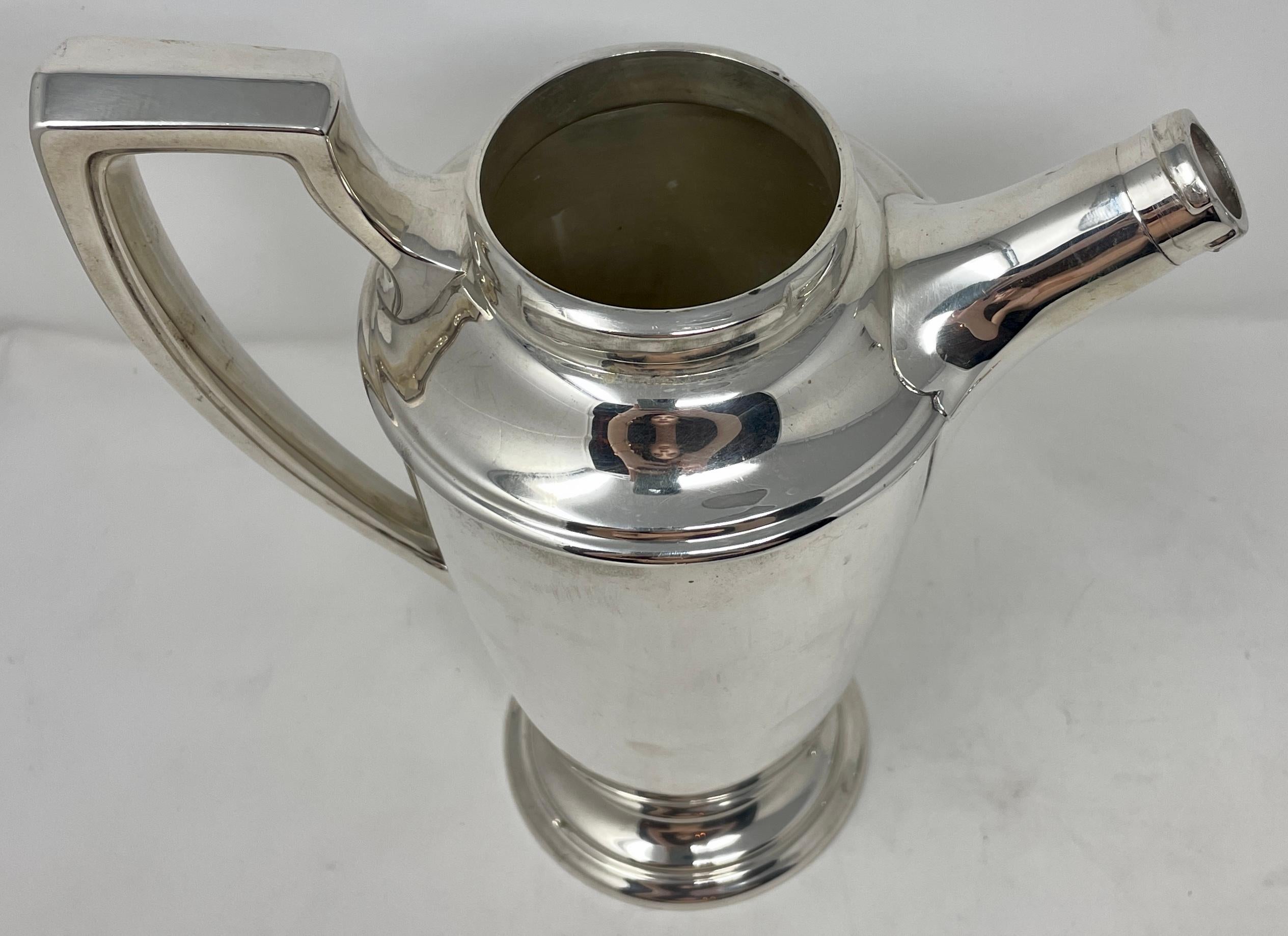 Antique Sterling Silver Reed & Barton Cocktail Shaker Pitcher, circa 1920-1940 In Good Condition For Sale In New Orleans, LA