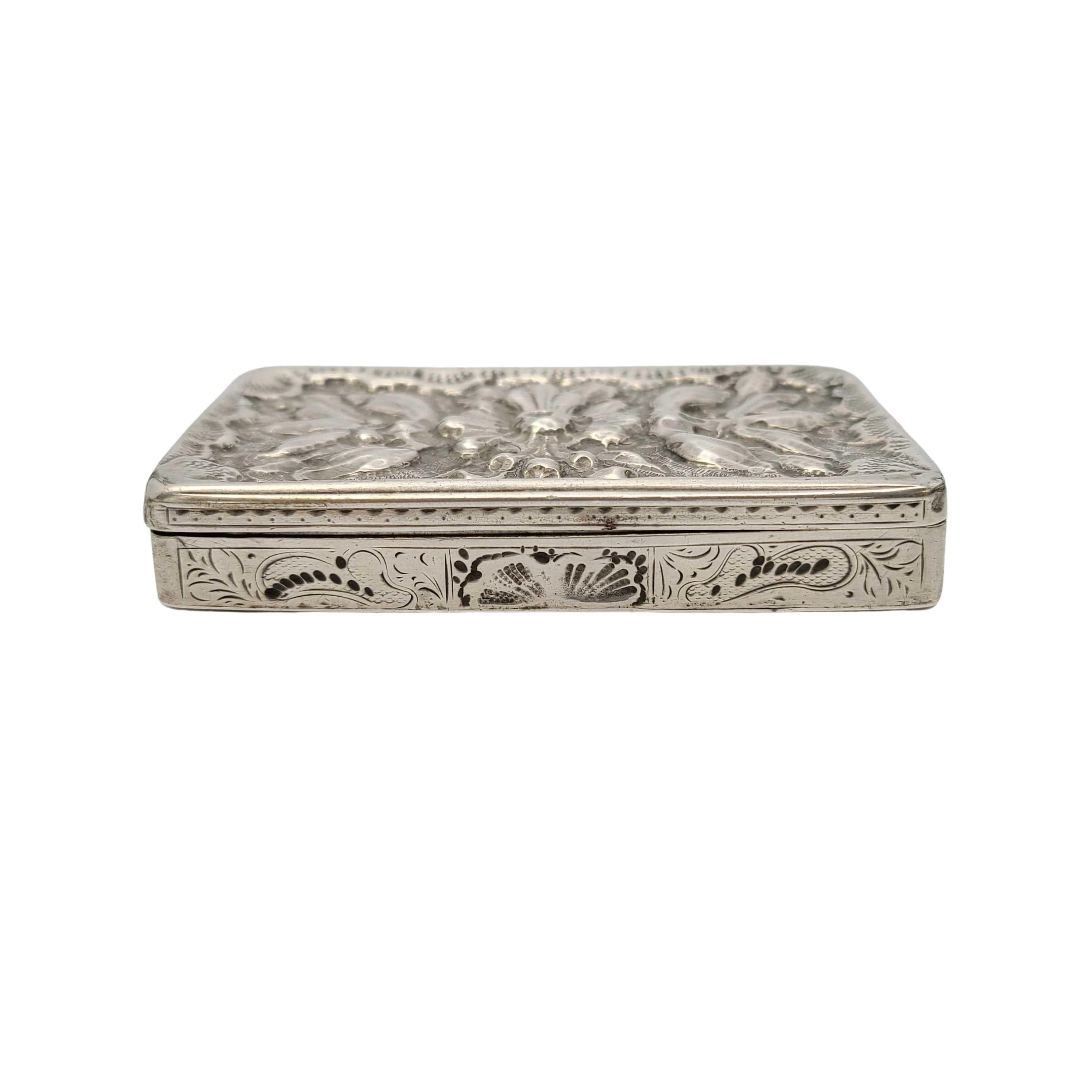 Antique Sterling Silver Repousse Box In Good Condition In Washington Depot, CT