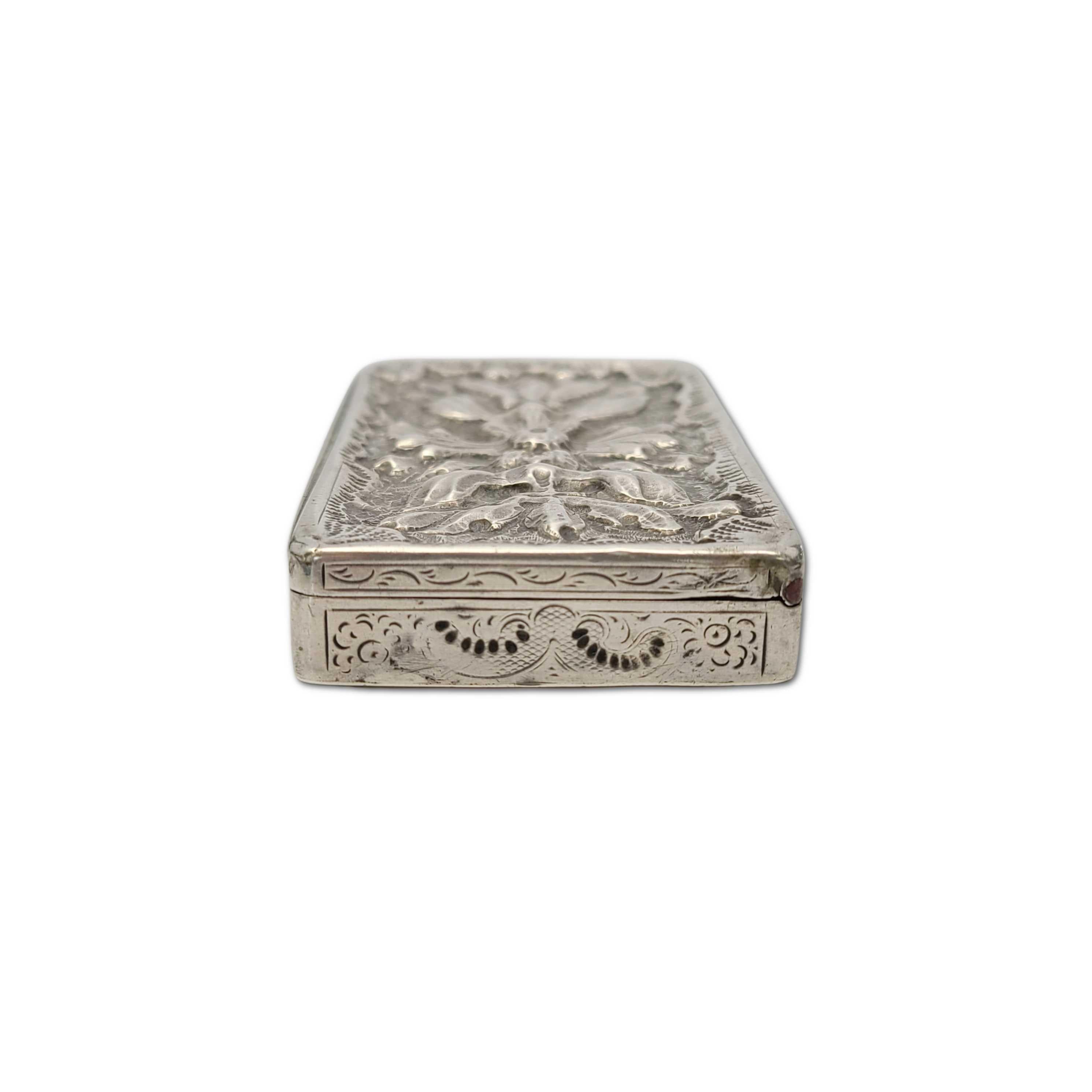 20th Century Antique Sterling Silver Repousse Box